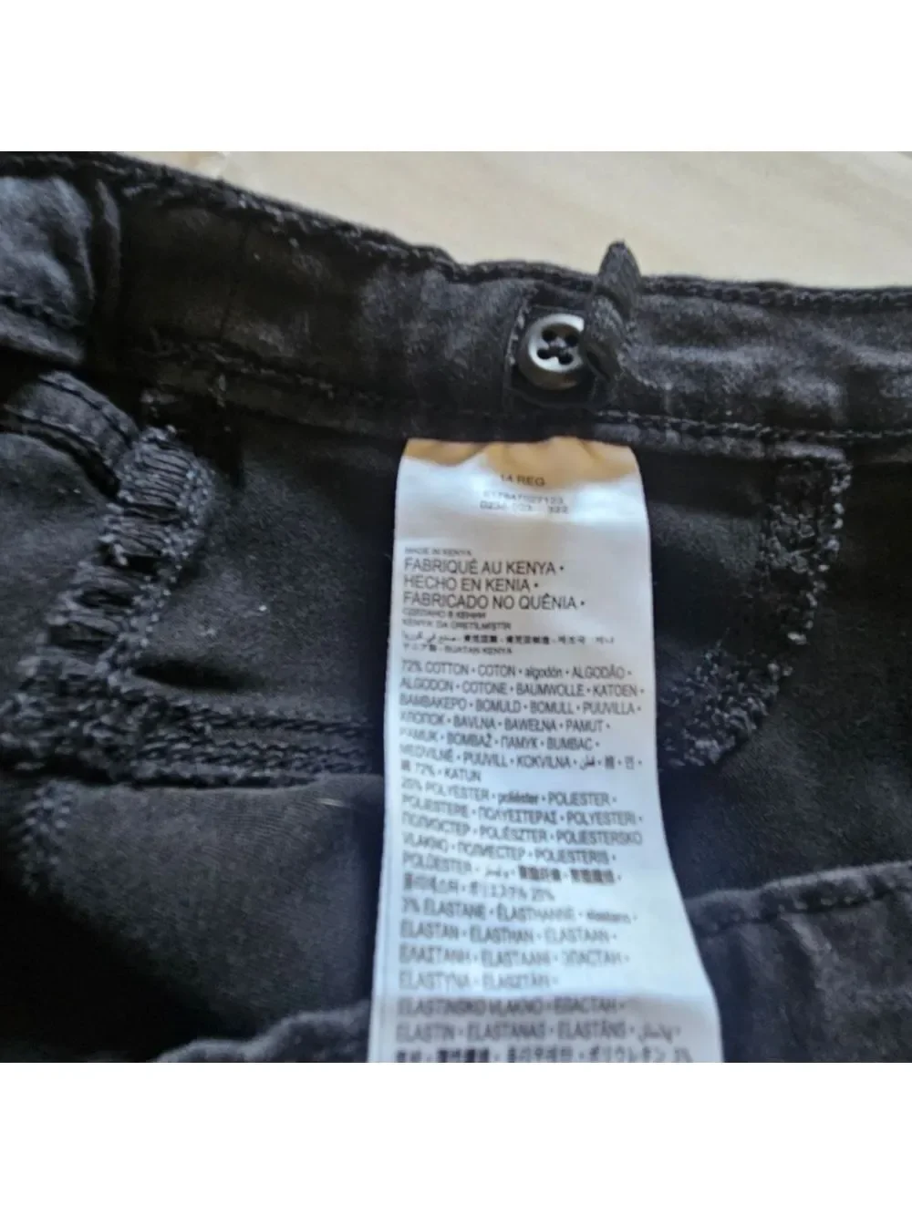 Levi’s Kids Black Slim Fit Stretch Jeans Size 14 Girls Adjustable Waist Comfort